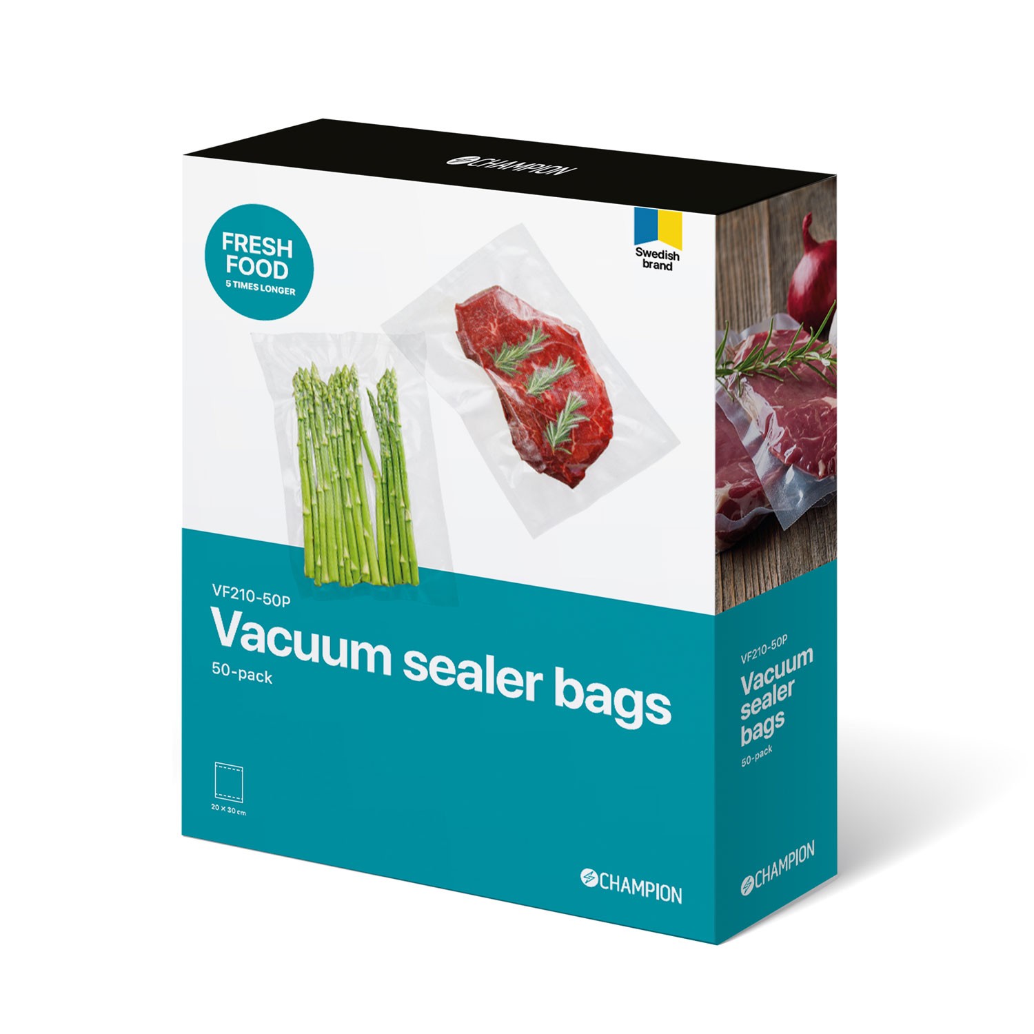 Vakuumpåsar Champion Universal 20x30cm 50-pack