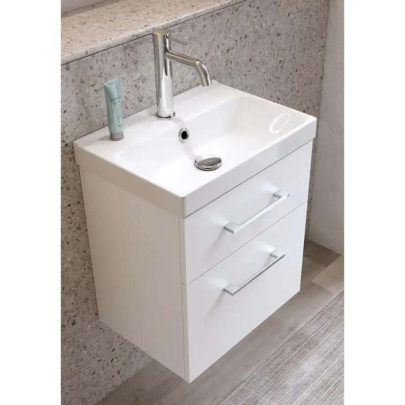 TVÄTTSTÄLLSSKÅP FIX TREND VIT MATT MED TVÄTTSTÄLL 420 Färg: Vit, Bredd: 420mm