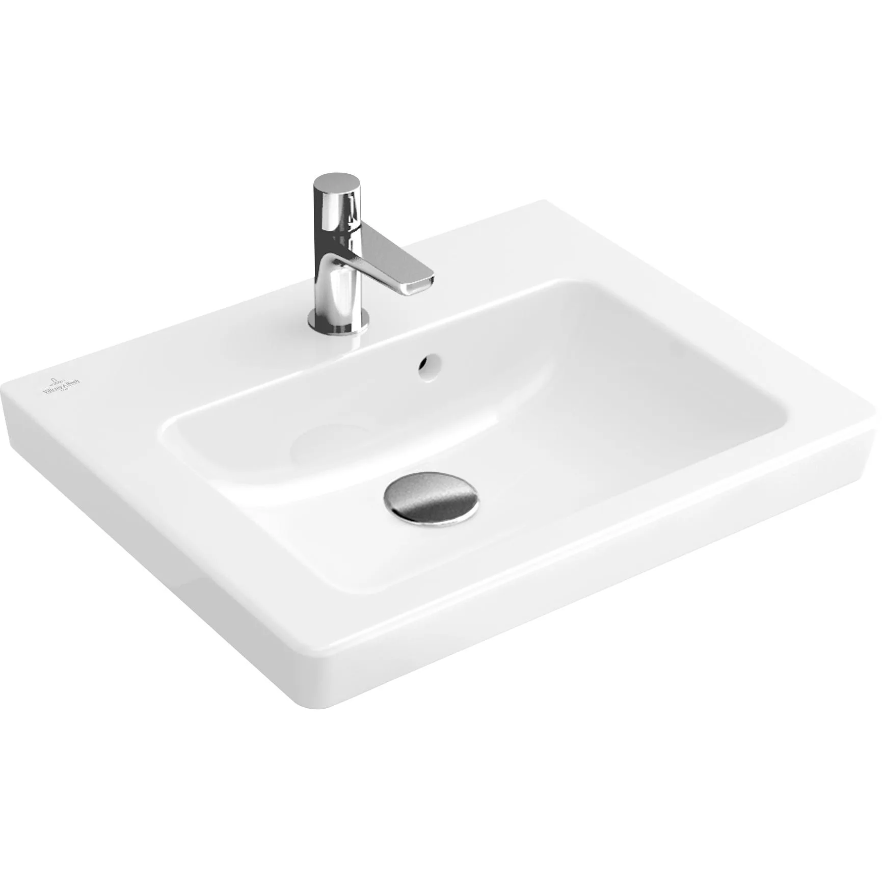 Tvättställ villeroy & Boch Subway 2.0 7315F001 Vit Alpin, 500 mm, för Enhålsblandare