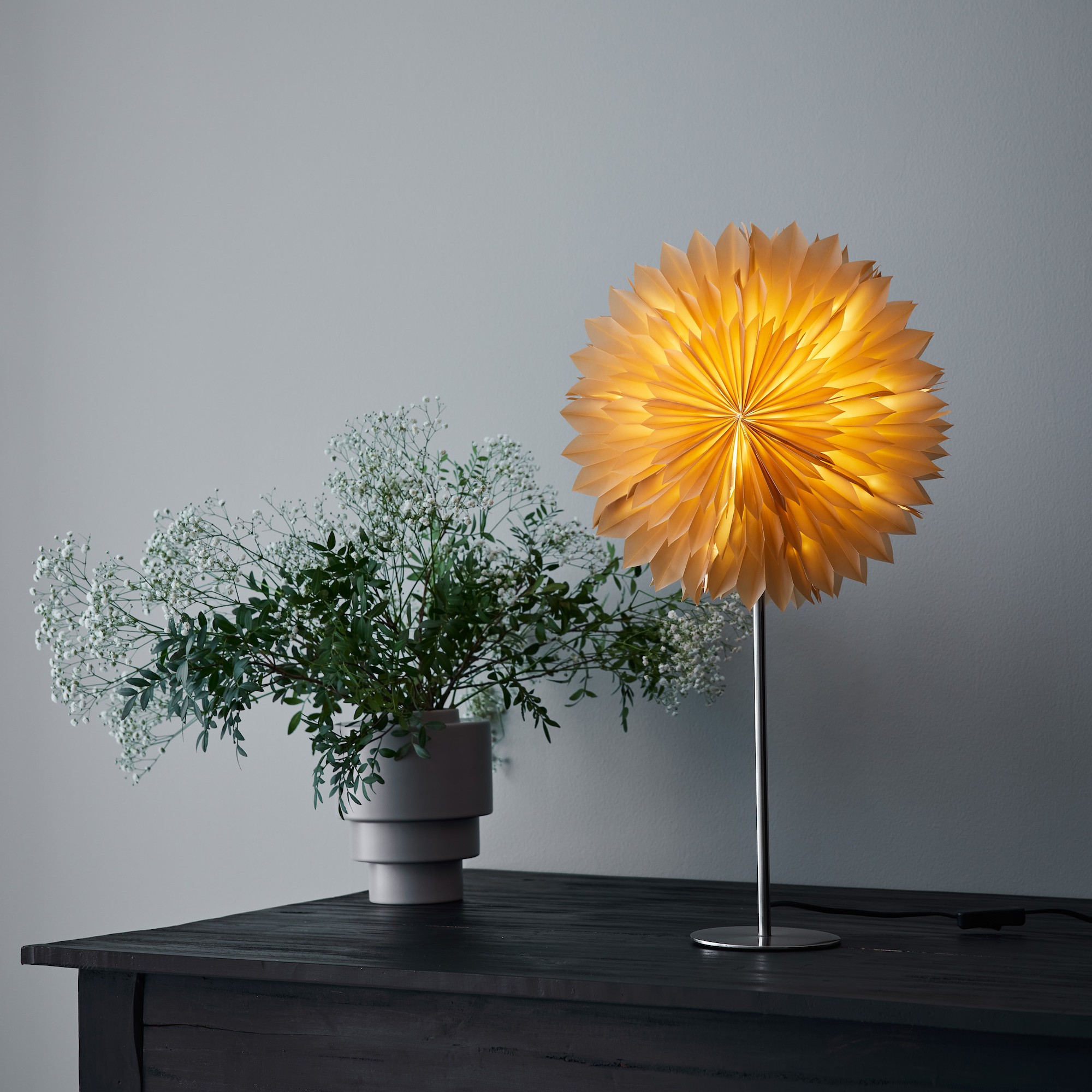 SOLINA Bordsstjärna 45 Amber/Stål Amber, B: 450 mm