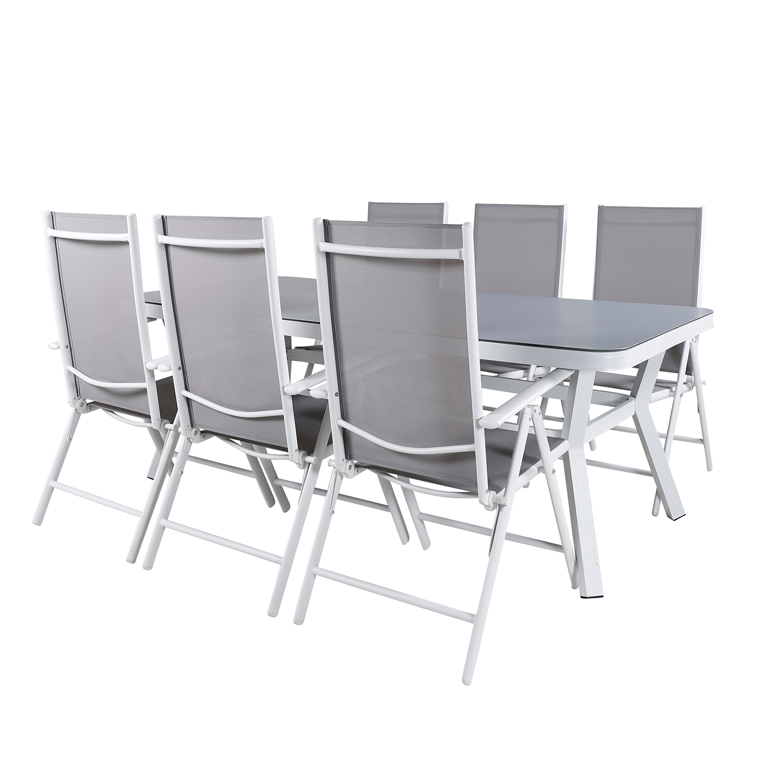 Matgrupp Utomhus Venture Home Virya 160x90 med 6 Break Trädgårdsstolar
