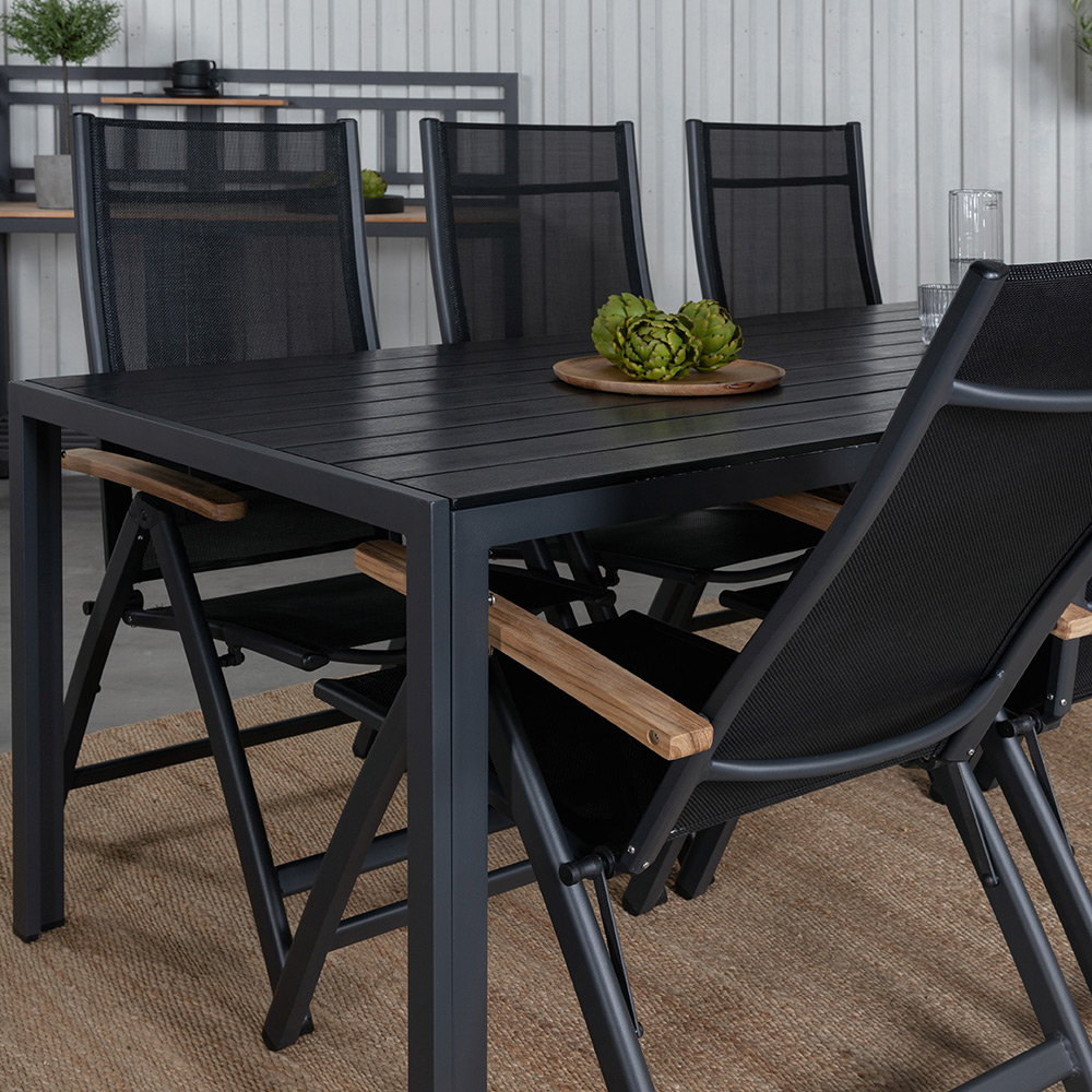 Matgrupp Venture Home Bront med 6 Perla Positionsstolar