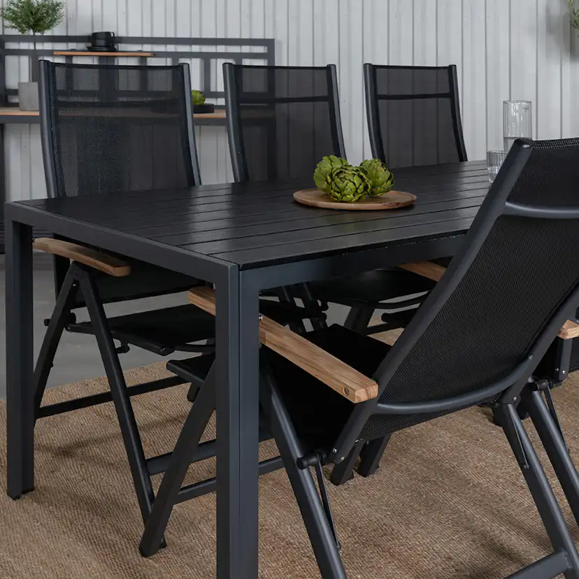 Matgrupp Venture Home Bront med 6 Perla Positionsstolar