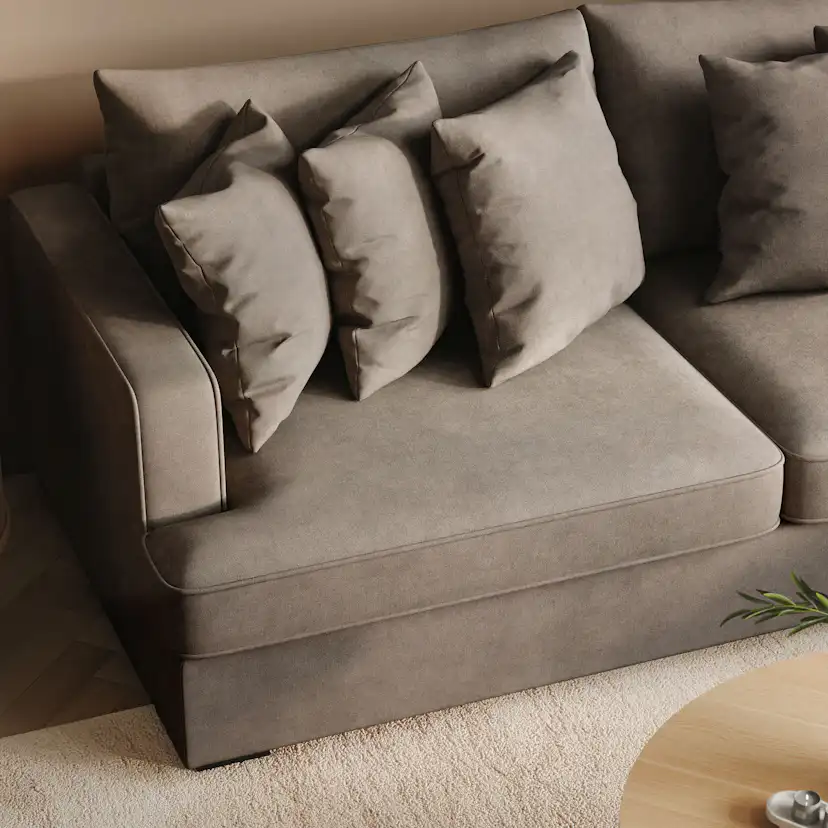 Soffa Scandinavian Choice Rossita 4-sits L-Formad Djup Schäslongsoffa