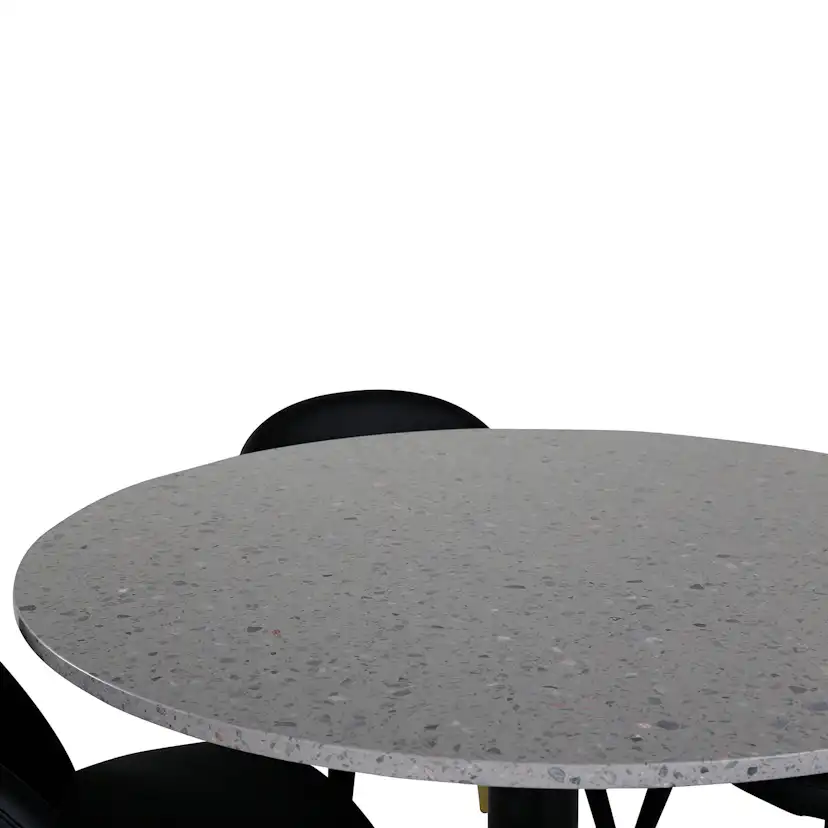 Matgrupp Venture Home Razzia med 4 Velvet stolar Skinn