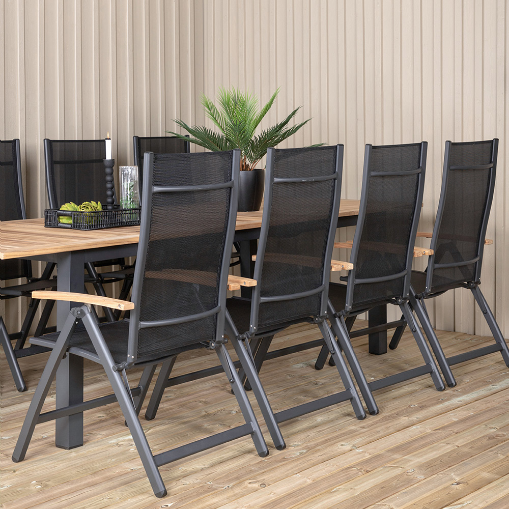 Matgrupp Venture Home Perla med 8 Perla Positionsstolar