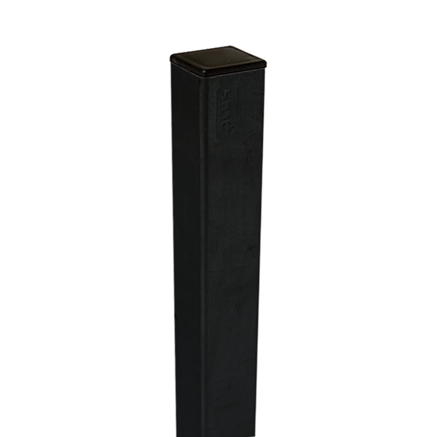 Stålstolpe 4,5x4,5x186 cm - till nedgrävning - inkl. 1 st. stolphatt
