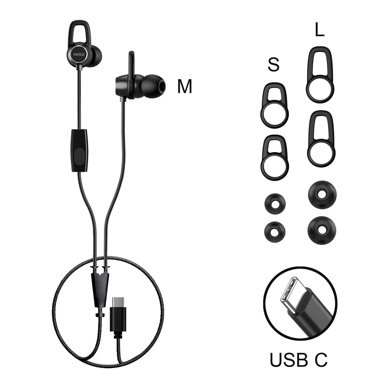 Hörlur MIXX Soundport USB-C In-Ear Trådbunden