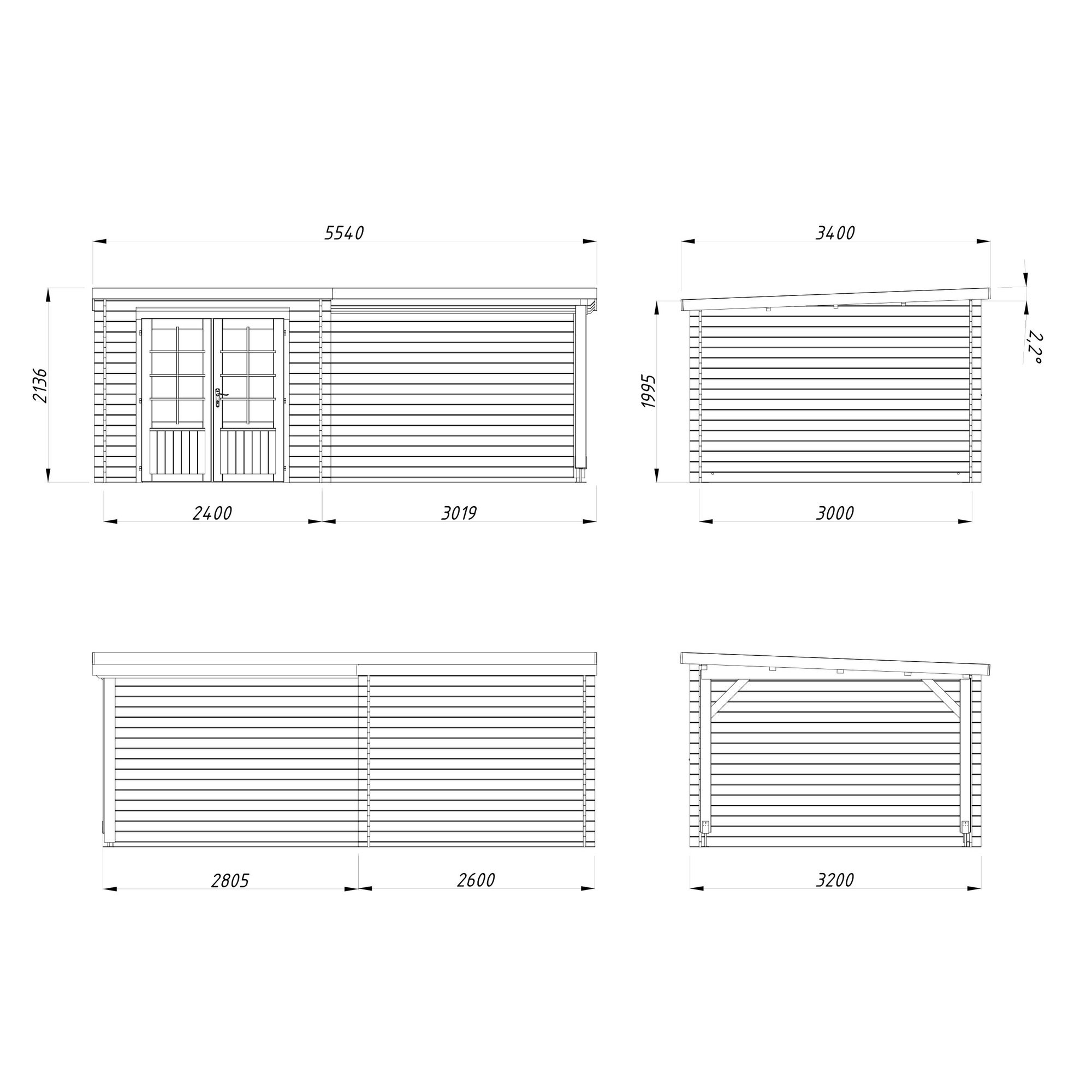 Stuga Palmako Ella 15,1 m2
