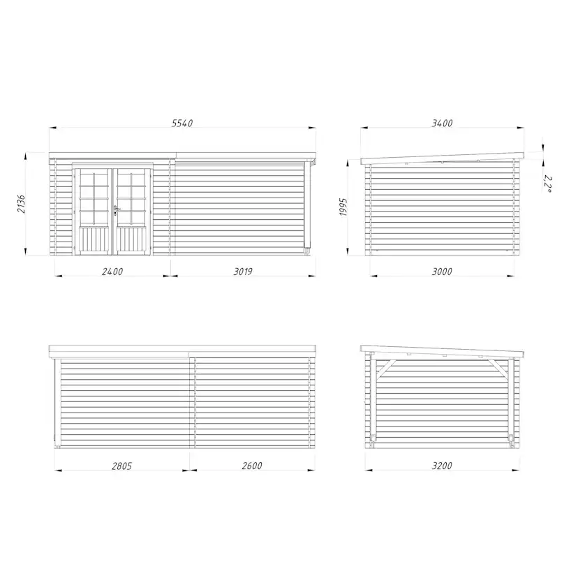 Stuga Palmako Ella 15,1 m2