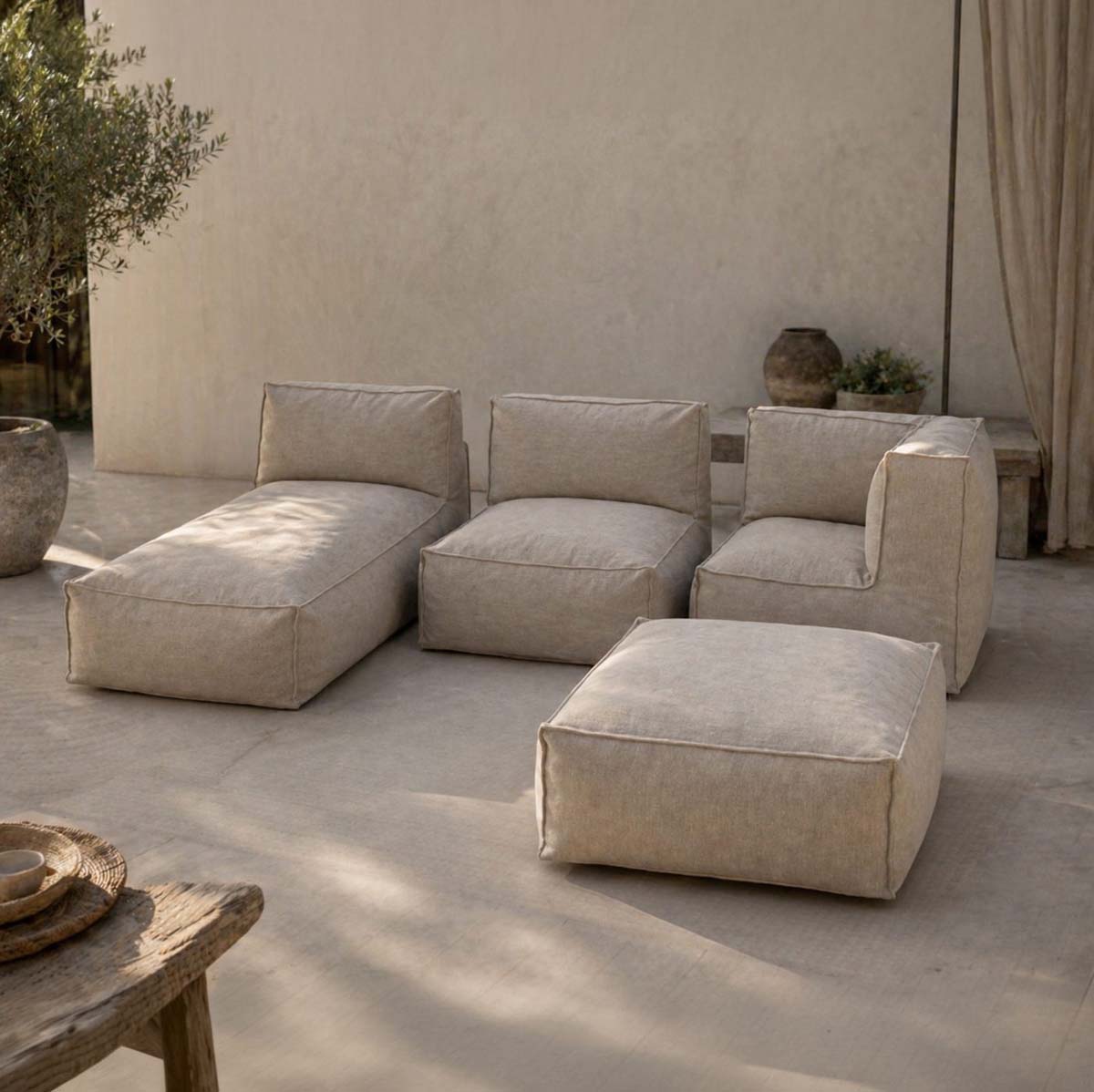 Loungefåtölj Jabo Visby Olefin Rak 95x95x80cm