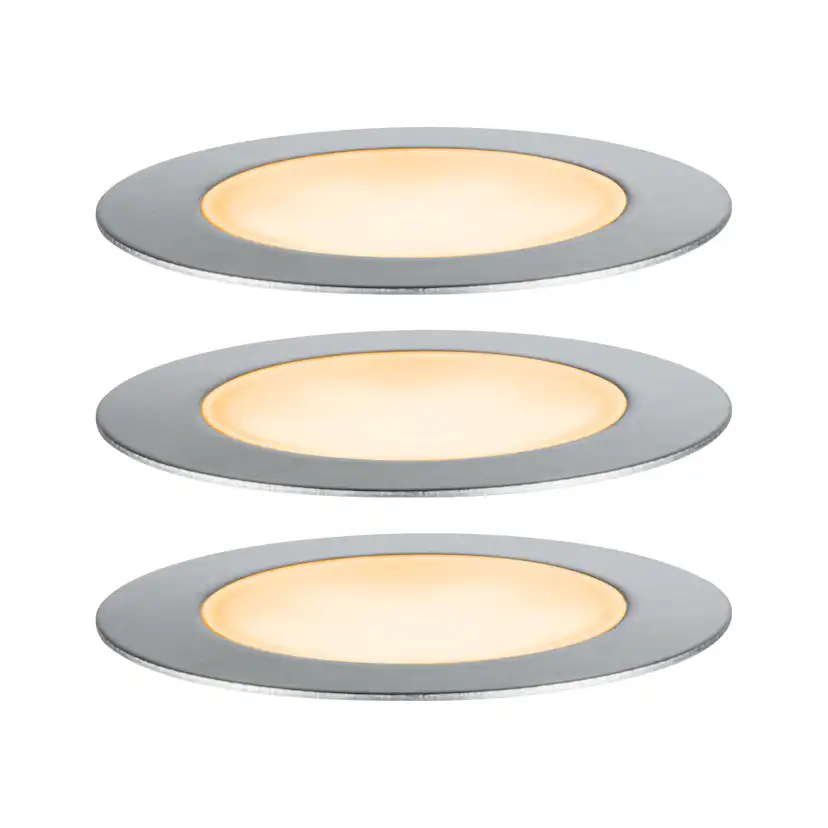 LED Infälld Markbelysning Paulmann Plug & Shine Floor Eco IP67 24V 3-pack med Kabel & Transformator