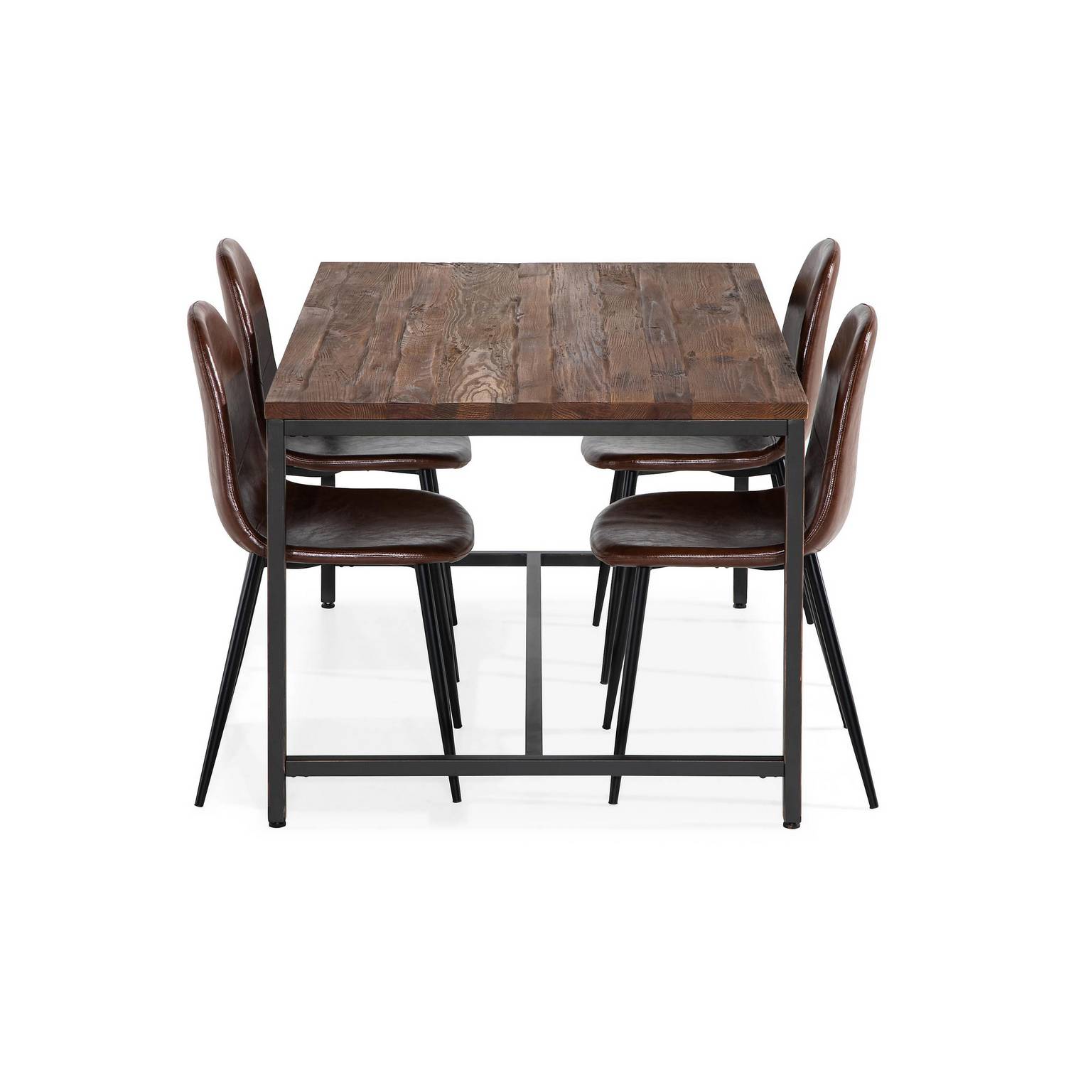 Matgrupp Bloomington Wilmer Rektangulärt Matbord 140 cm med 4 Nibe Matstol