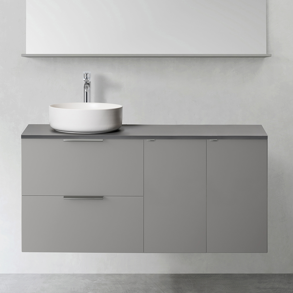 KOMMOD SHAPE 600 M 2ST SID PUSH 300 GRÅ Bredd: 1200 mm, Grå, Push-Open