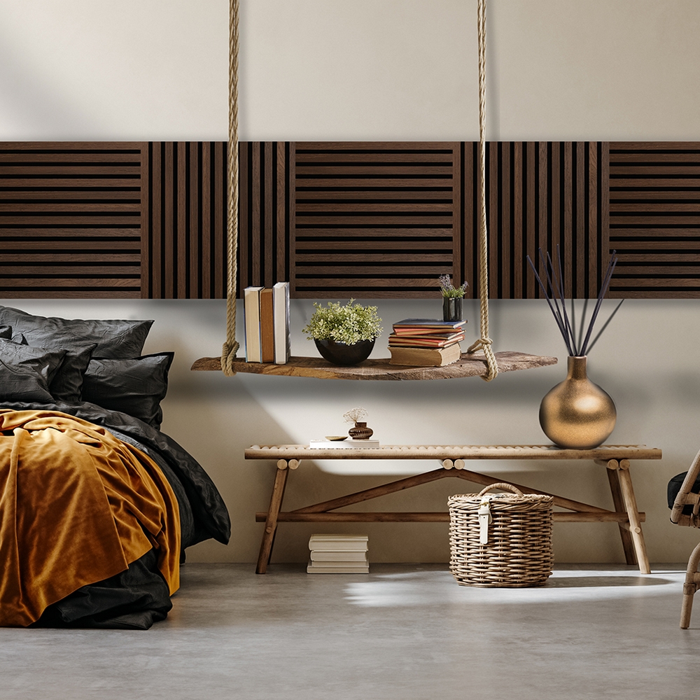 Akustikpanel SQUARE - Smoked oak 2st Rökt ek