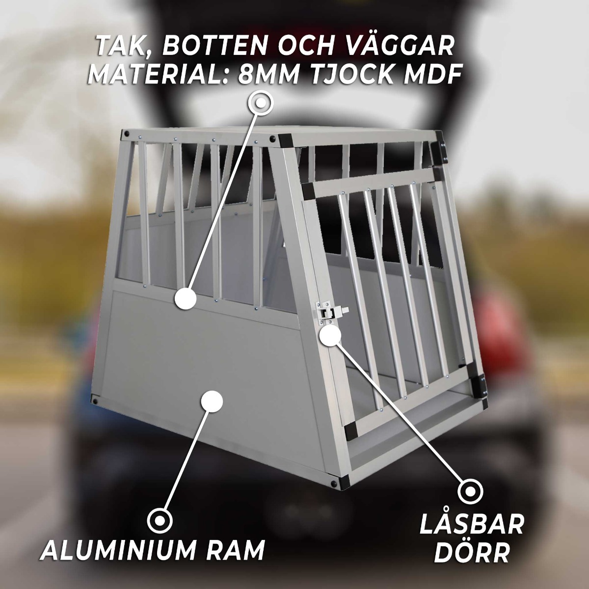 Hundbur Trekker S 54x69x60 cm