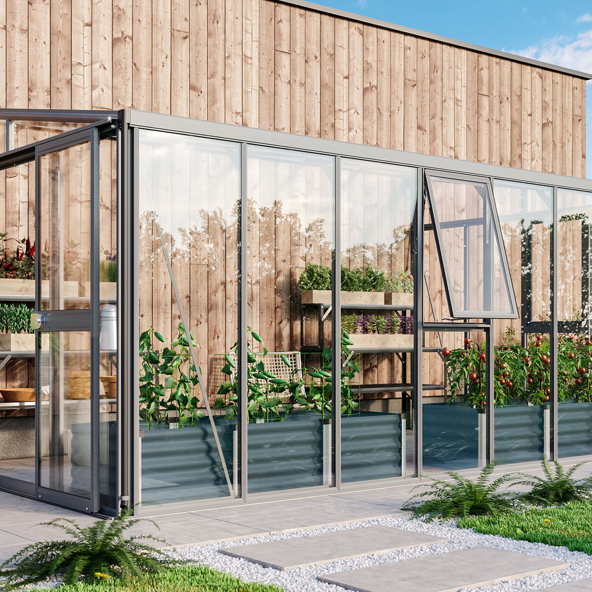 Växthus Vitavia Helena 2 11,9 kvm Polytak