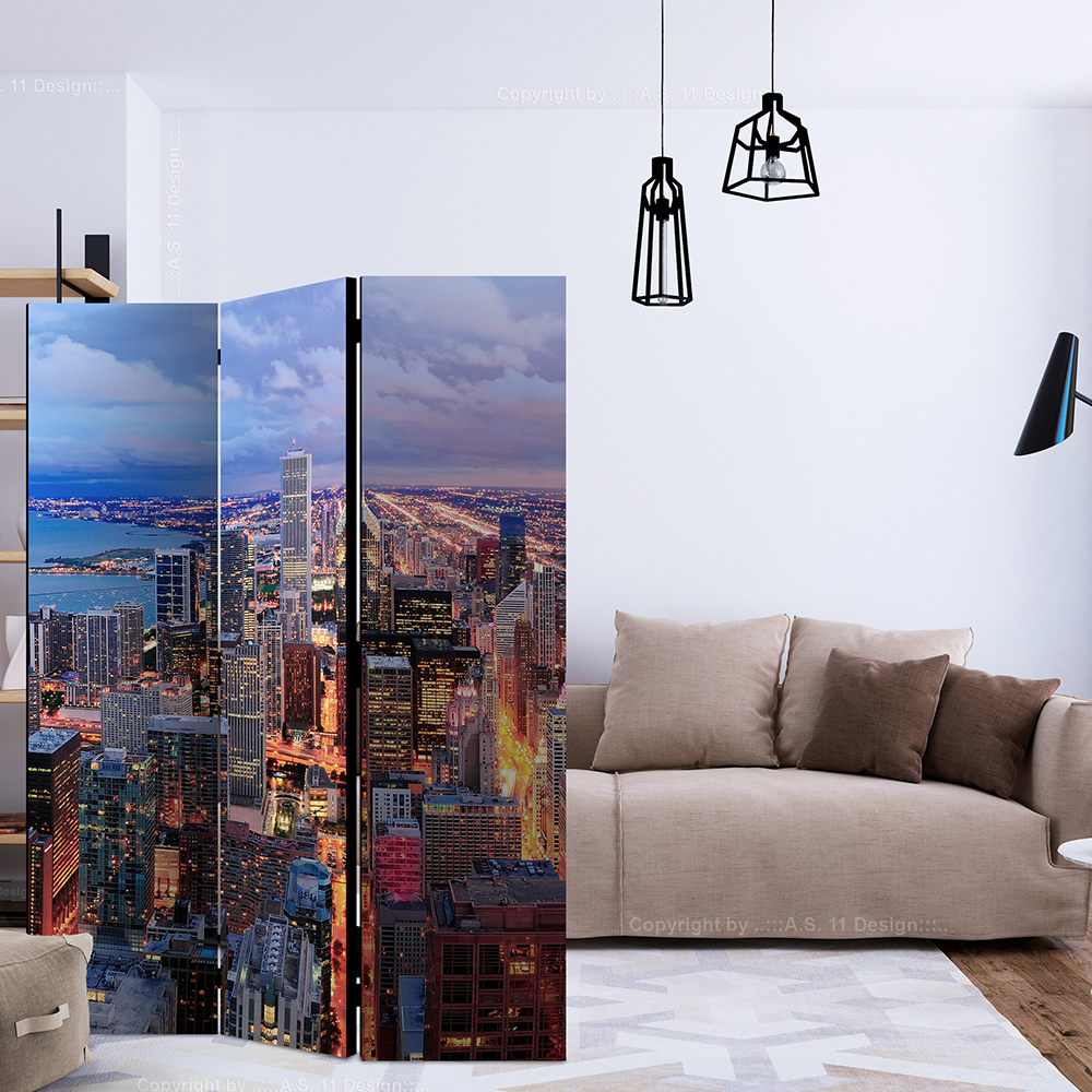 Rumsavdelare Skärmvägg Arkiio Illuminated Chicago 135x172 cm