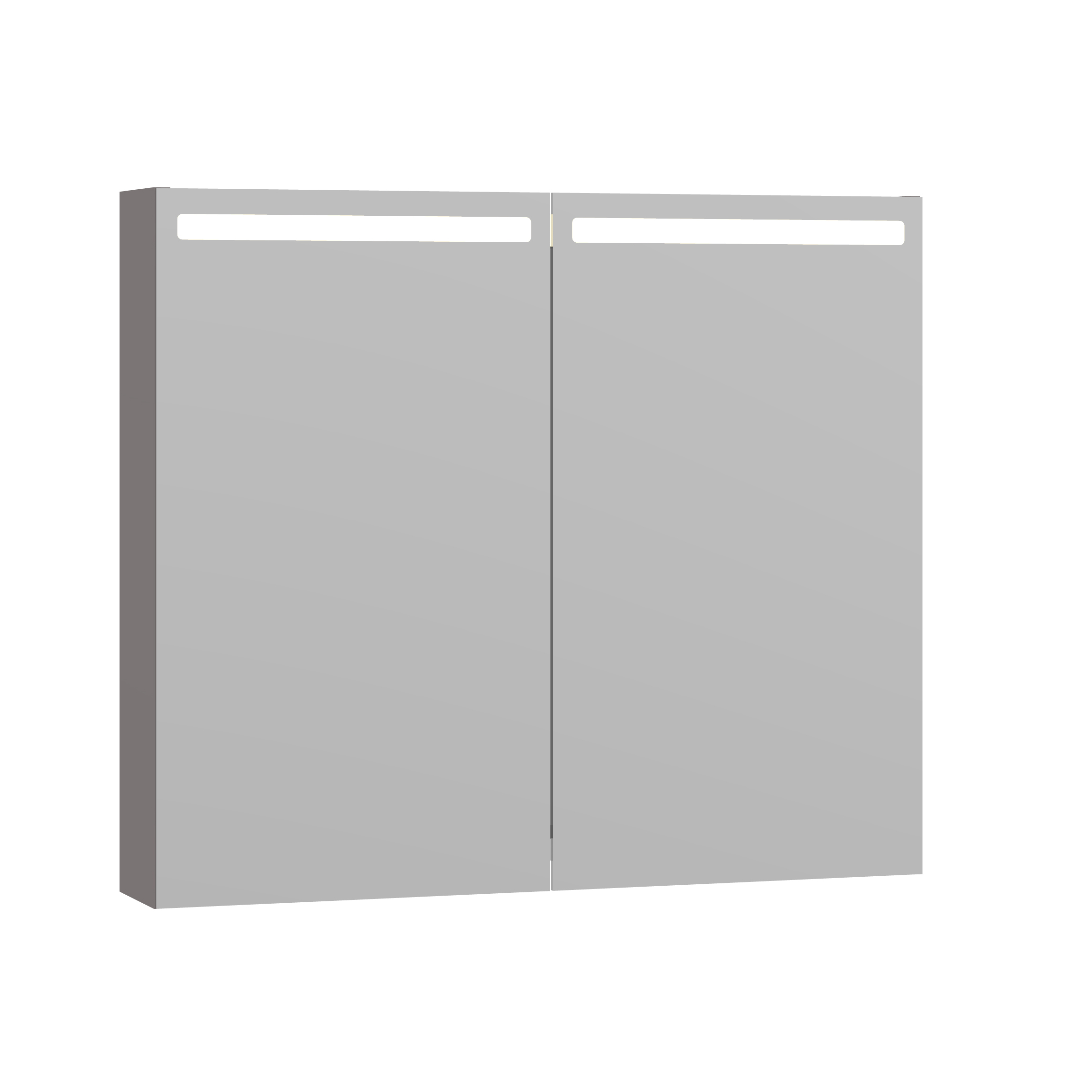 Spegelskåp Top, 2 lu. 70,4*80 cm Grå Matt