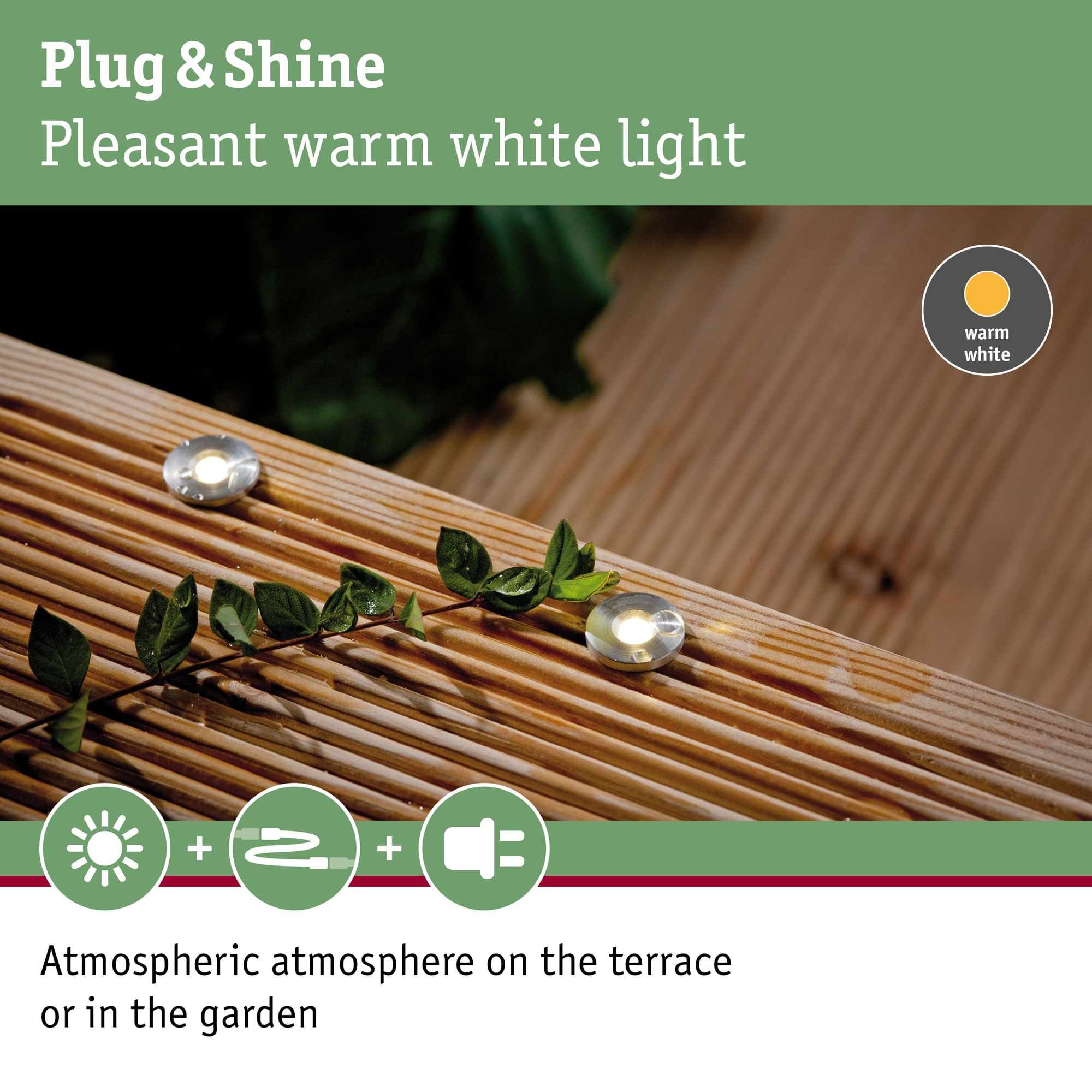 LED Infälld Markbelysning Paulmann Plug & Shine MicroPenII IP67 24V 5-pack med Kabel & Transformator