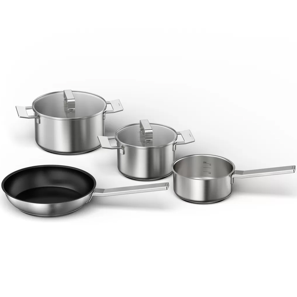 Kökkärl Bosch HEZ9SE040 Set 4 st Rostfria Kastruller & Stekpannor