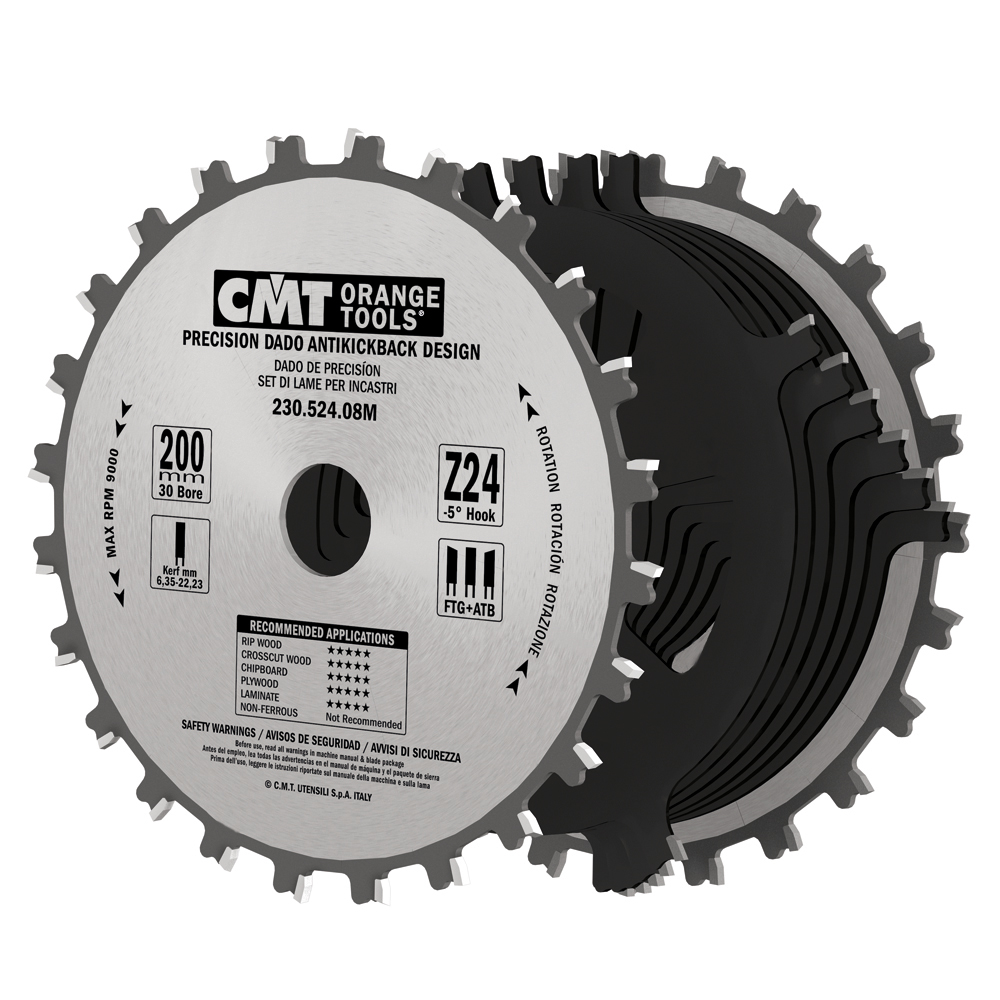 Spårklinga CMT Orange Tools set (dado) 200x6,35-22,23x30 T24