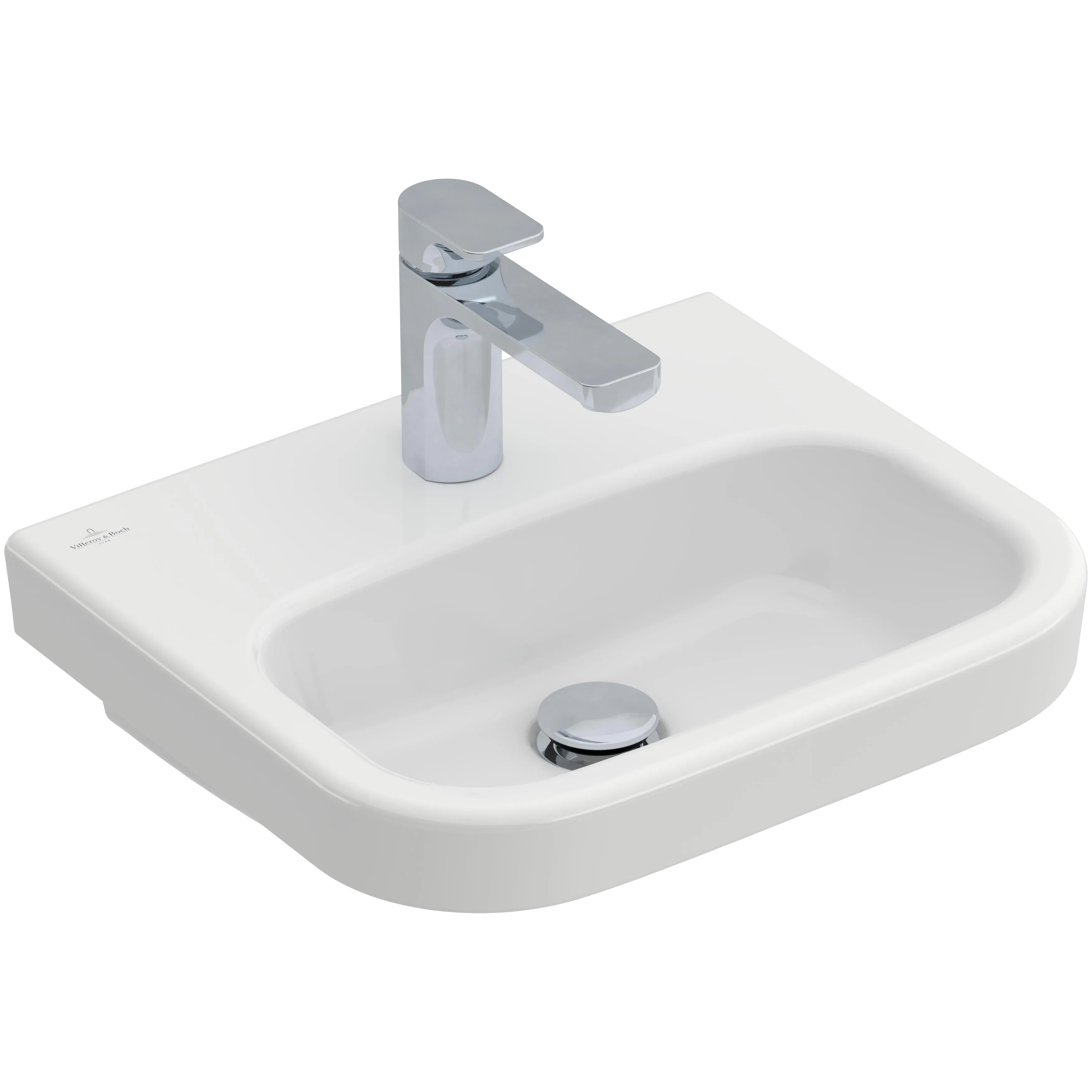 Tvättställ villeroy & Boch Architectura 437346R1 Vit Alpin CeramicPlus, Utan Bräddavlopp, 450 mm, för Enhålsblandare