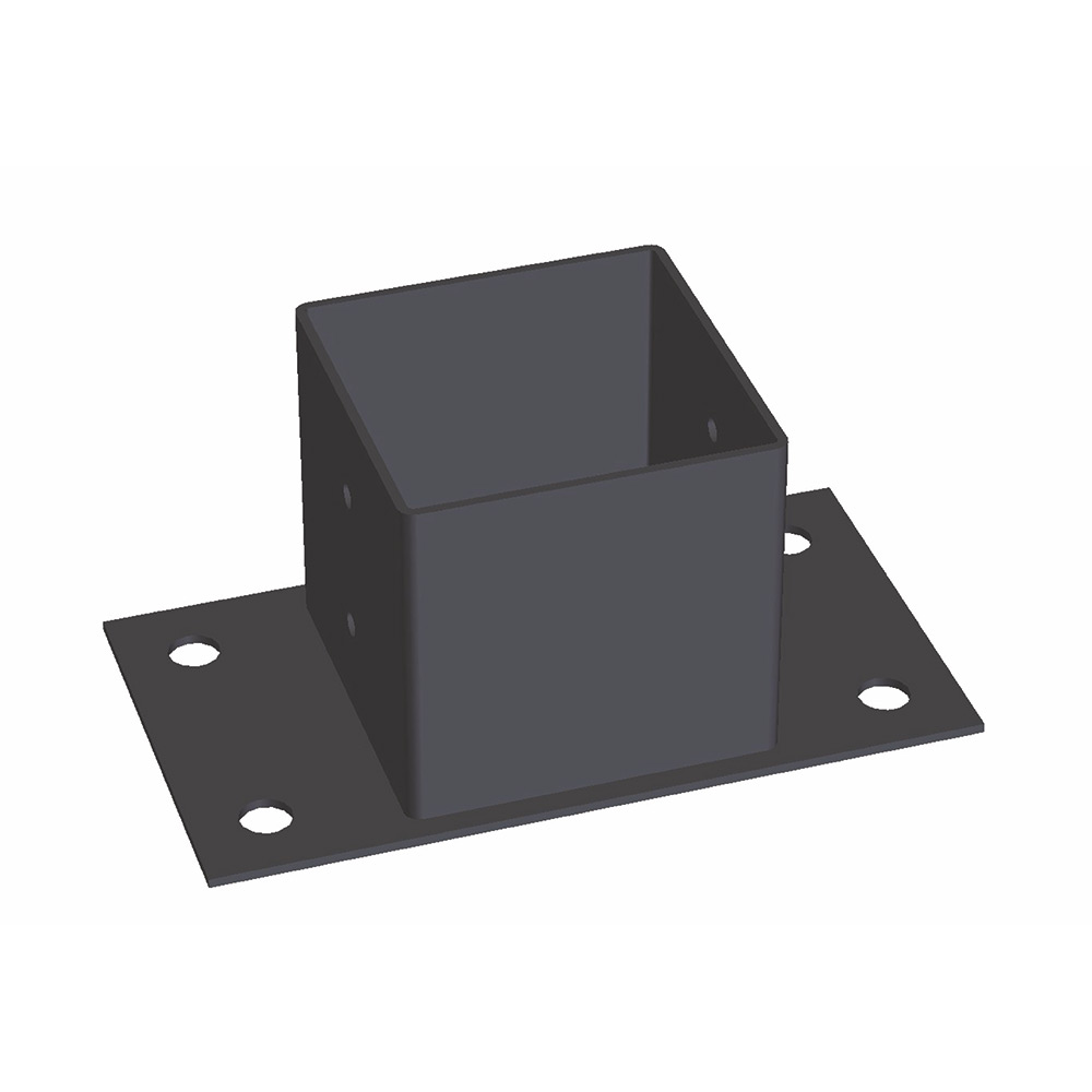 Stolpsko svart 96x96x150 Svart, 96x96x150 mm