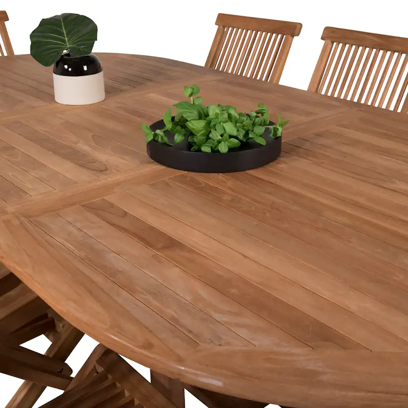 Matgrupp Venture Home Kiara 180/240 med 8 Stolar Med Armstöd