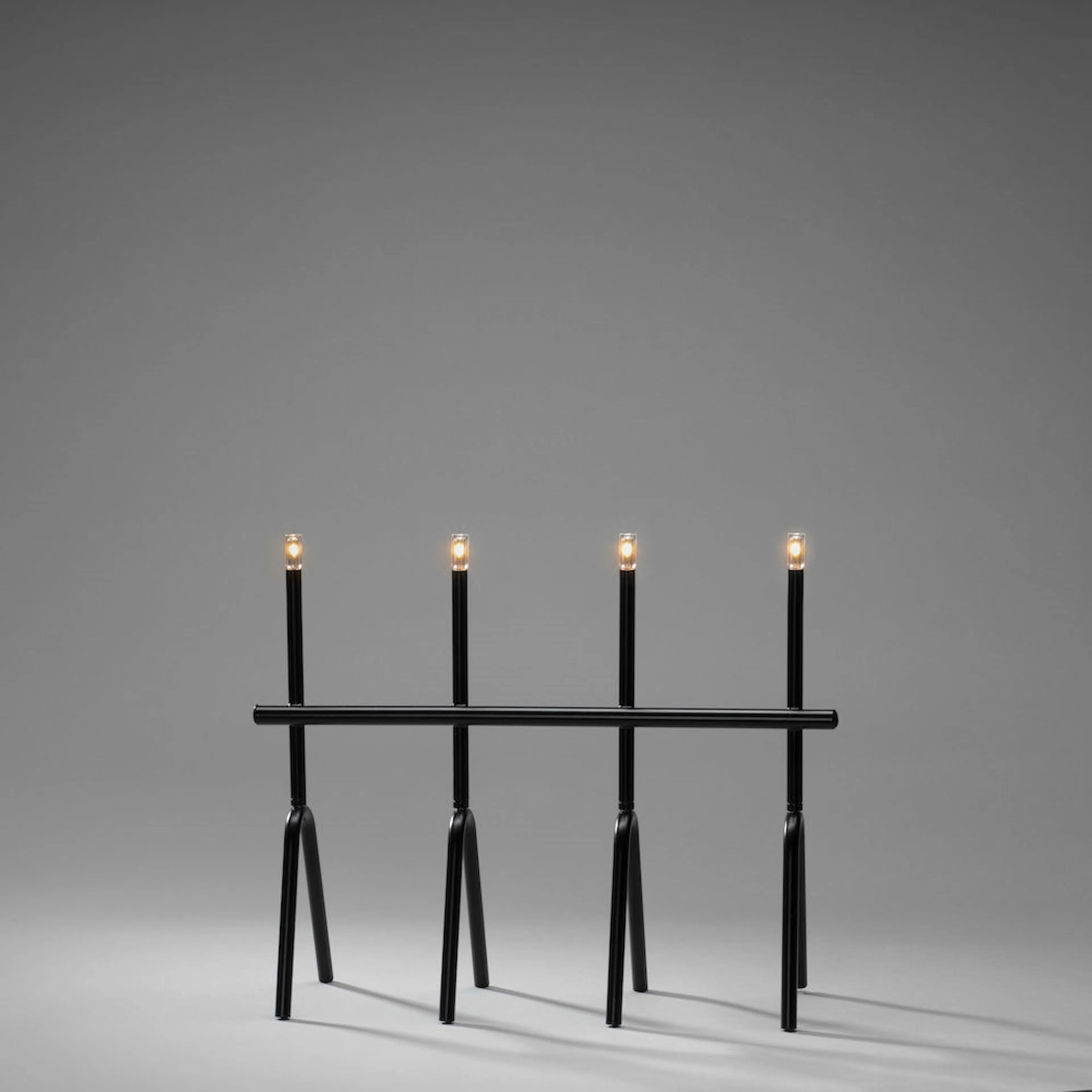 Adventsljusstake Gnosjö Konstsmide Metall Svart 4 LED