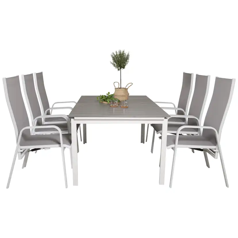 Matgrupp Venture Home Lova 160/240 med 6 Copacabana Stolar