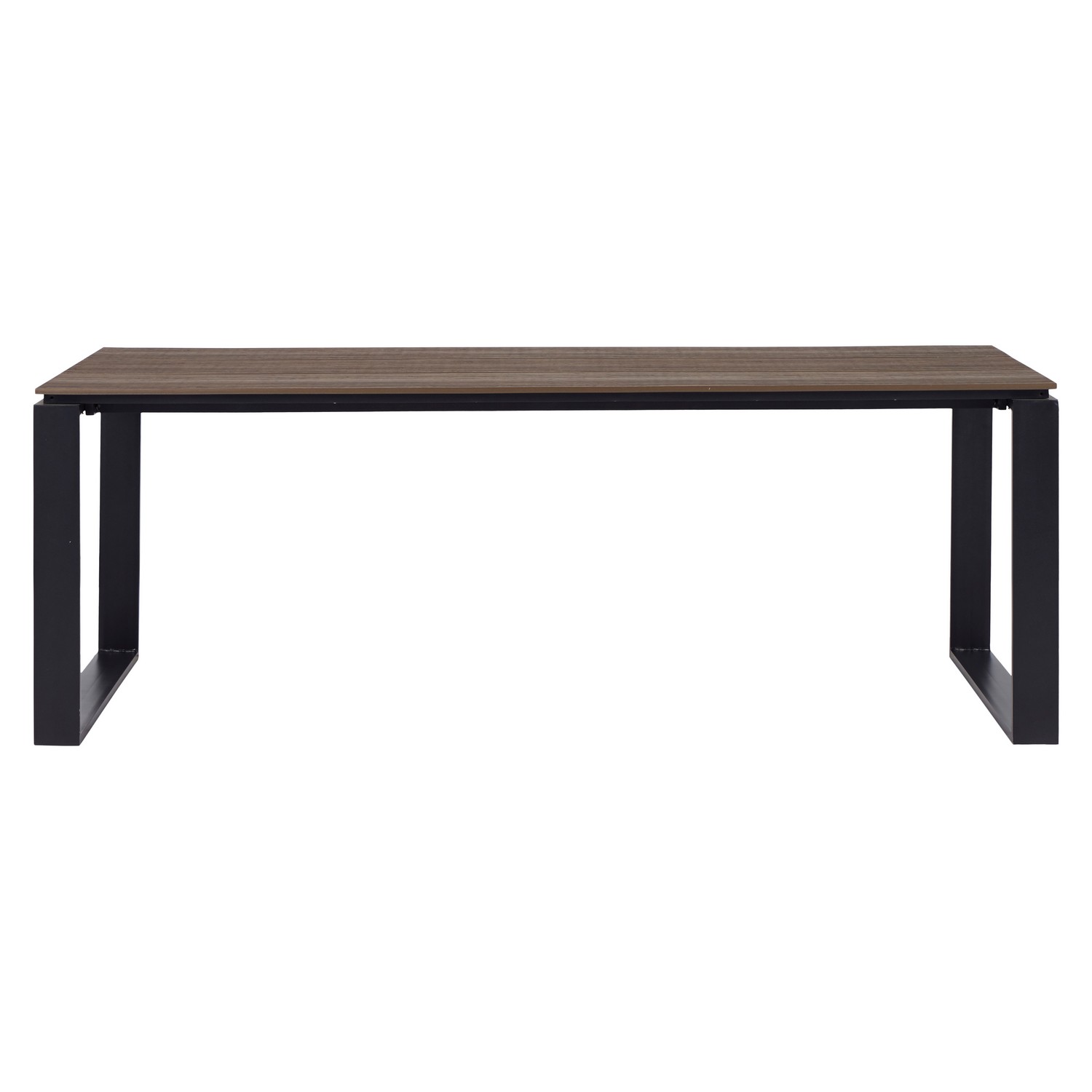 GARDEN TABLE 210X100CM Svart/Brun