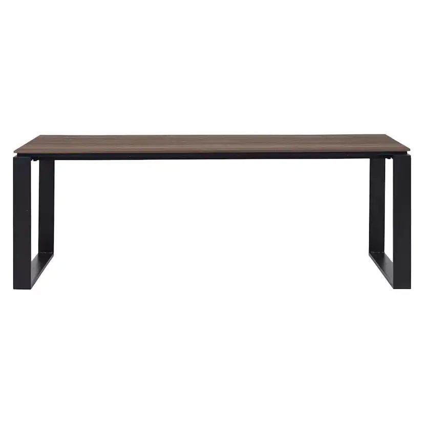 GARDEN TABLE 210X100CM Svart/Brun