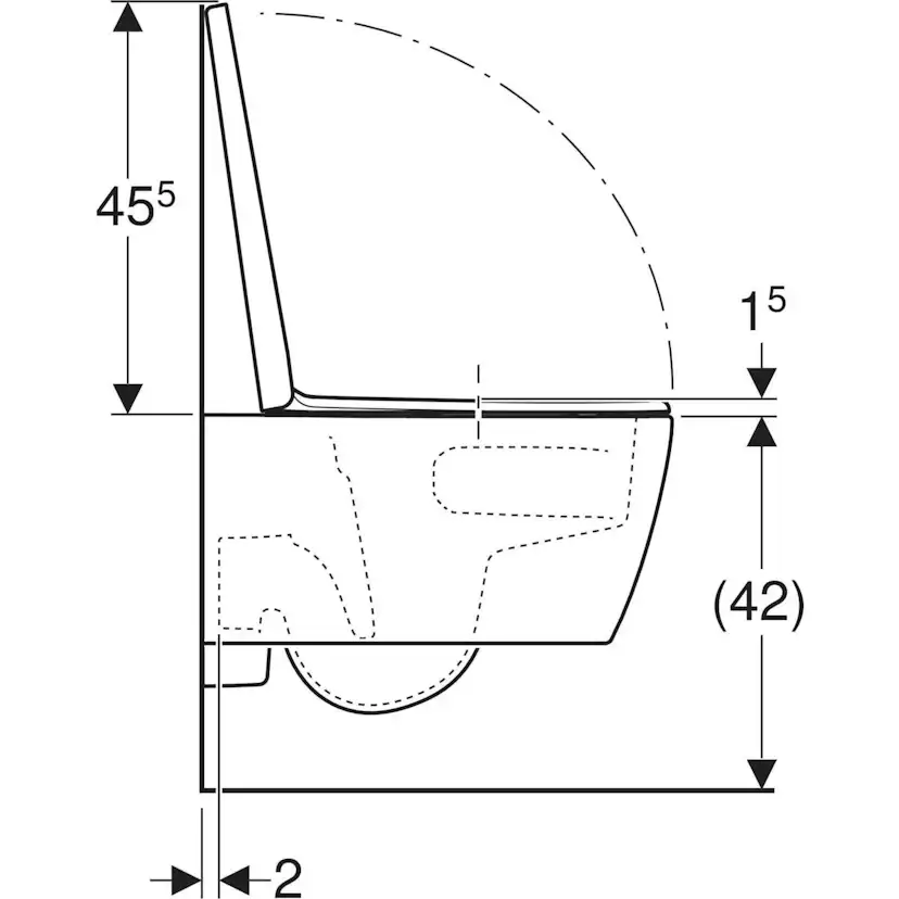 Vägghängd Toalettstol Geberit iCon Rimfree Turboflush