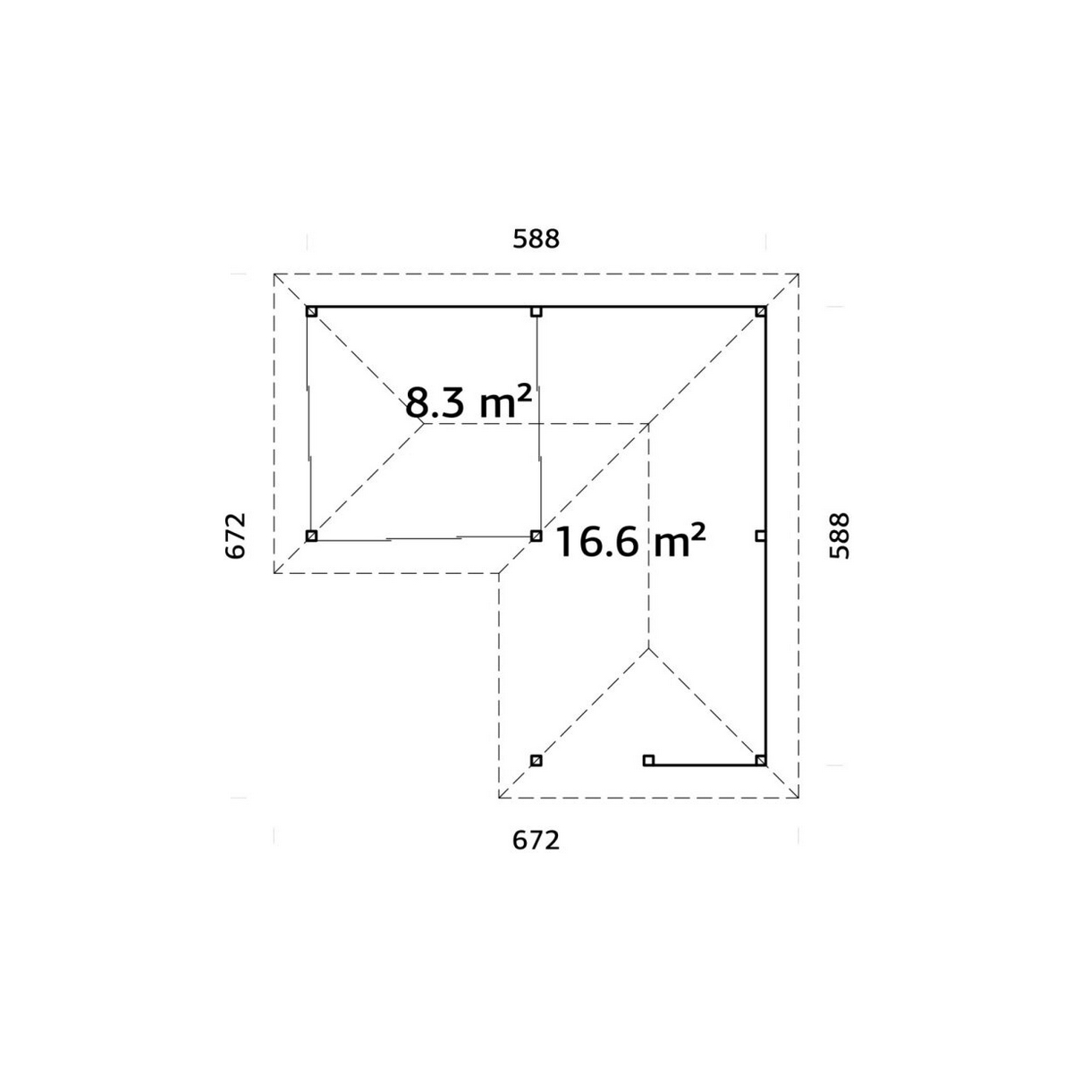 Uterum Palmako Bianca 24,9 m2 Set 210 Slide
