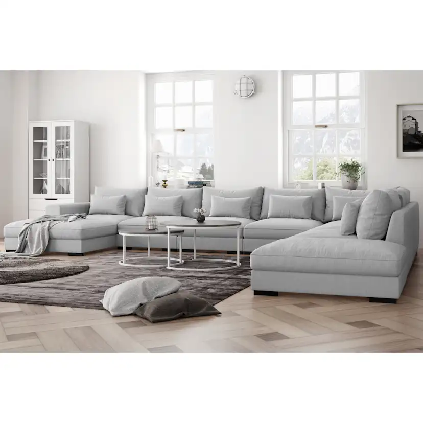 7-sitssoffa Scandinavian Choice Dubai U-formad Modulsoffa med Schäslong och Divan 527 cm