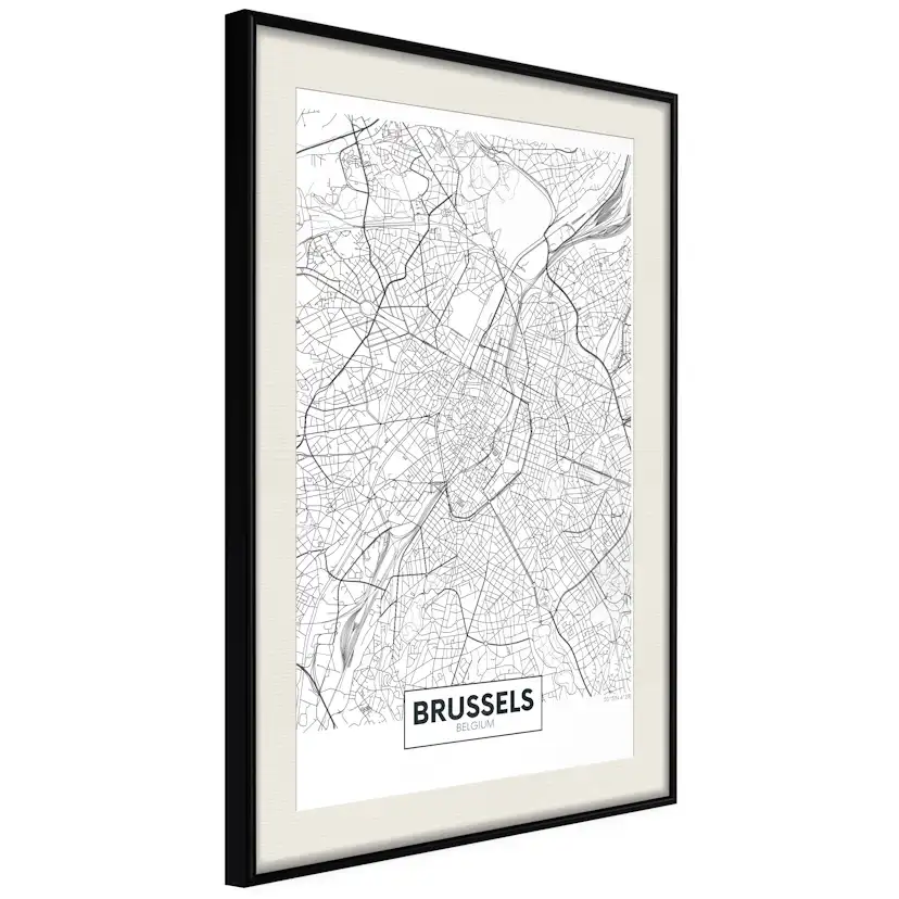 Poster Artgeist Affisch Map of Brussels