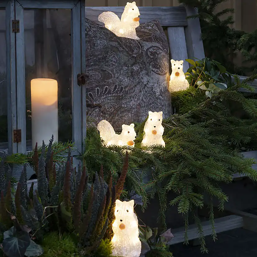 Dekorationsbelysning Gnosjö Konstsmide Ekorrar 5 st LED
