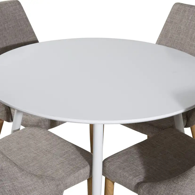 Matgrupp Basic Home Ridones Runt100 cm med 4 Ludvig Matstol