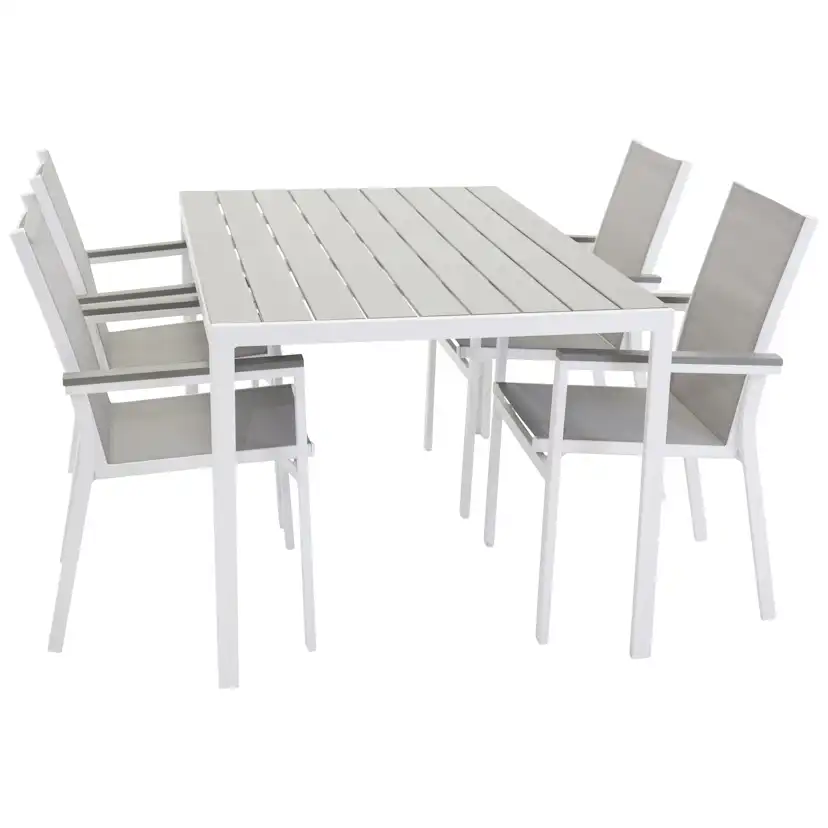 Matgrupp Utomhus Venture Home Bront 150 med 4 Pincy Trädgårdsstolar