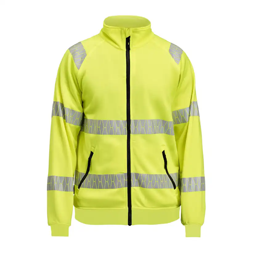 Sweatshirt Jobman Hel-Zip Varsel HV Gul