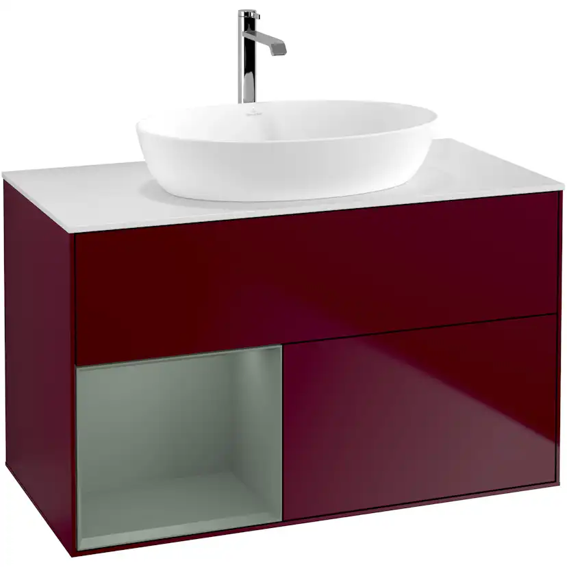 Tvättställsskåp Villeroy & Boch Finion med 2 Lådor Hylla och Bänkskiva för Fristående Tvättställ från Artis & Collaro