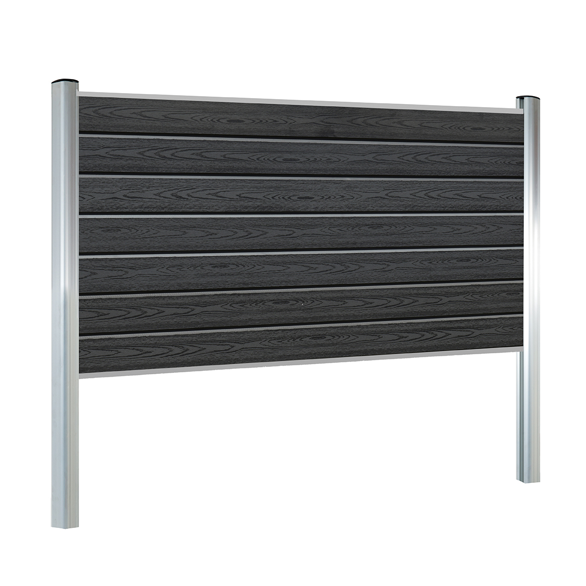 Startset Kirkedal K100 med 2 Aluminium Stolpar, Topp/bottenskena och K1 Staketprofiler