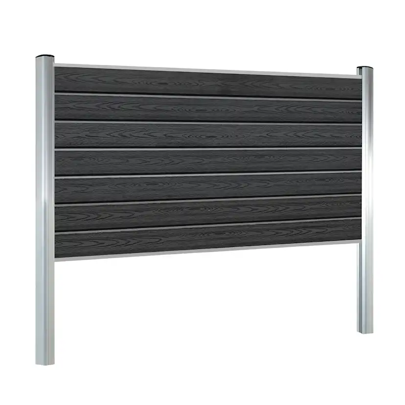 Startset Kirkedal K100 med 2 Aluminium Stolpar, Topp/bottenskena och K1 Staketprofiler