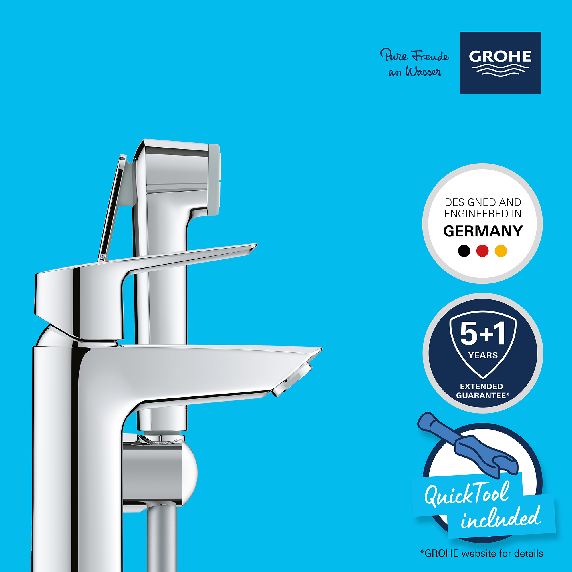 Tvättställsblandare Grohe Start med Handdusch
