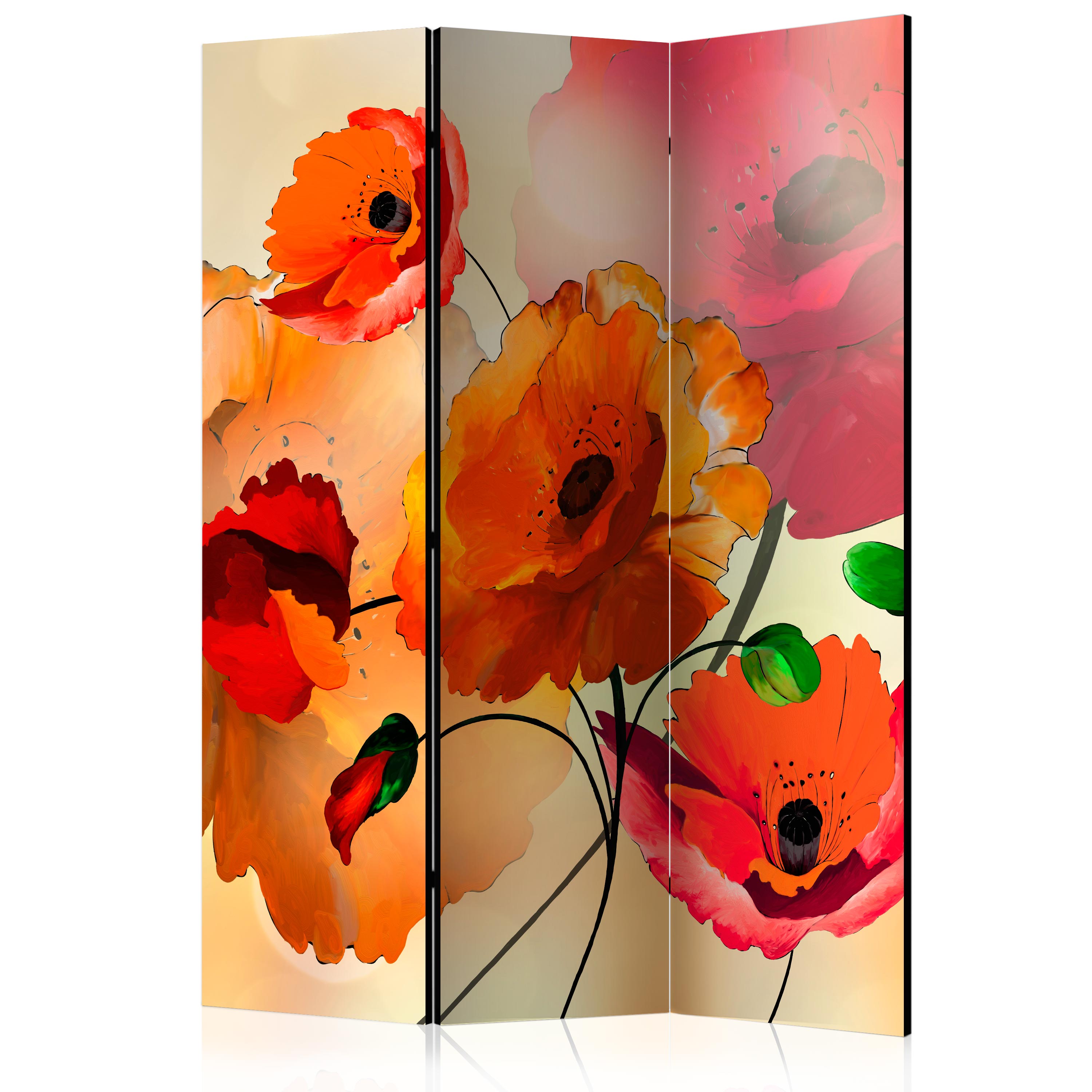 Rumsavdelare Skärmvägg Arkiio Velvet Poppies Motiv 1 135x172 cm