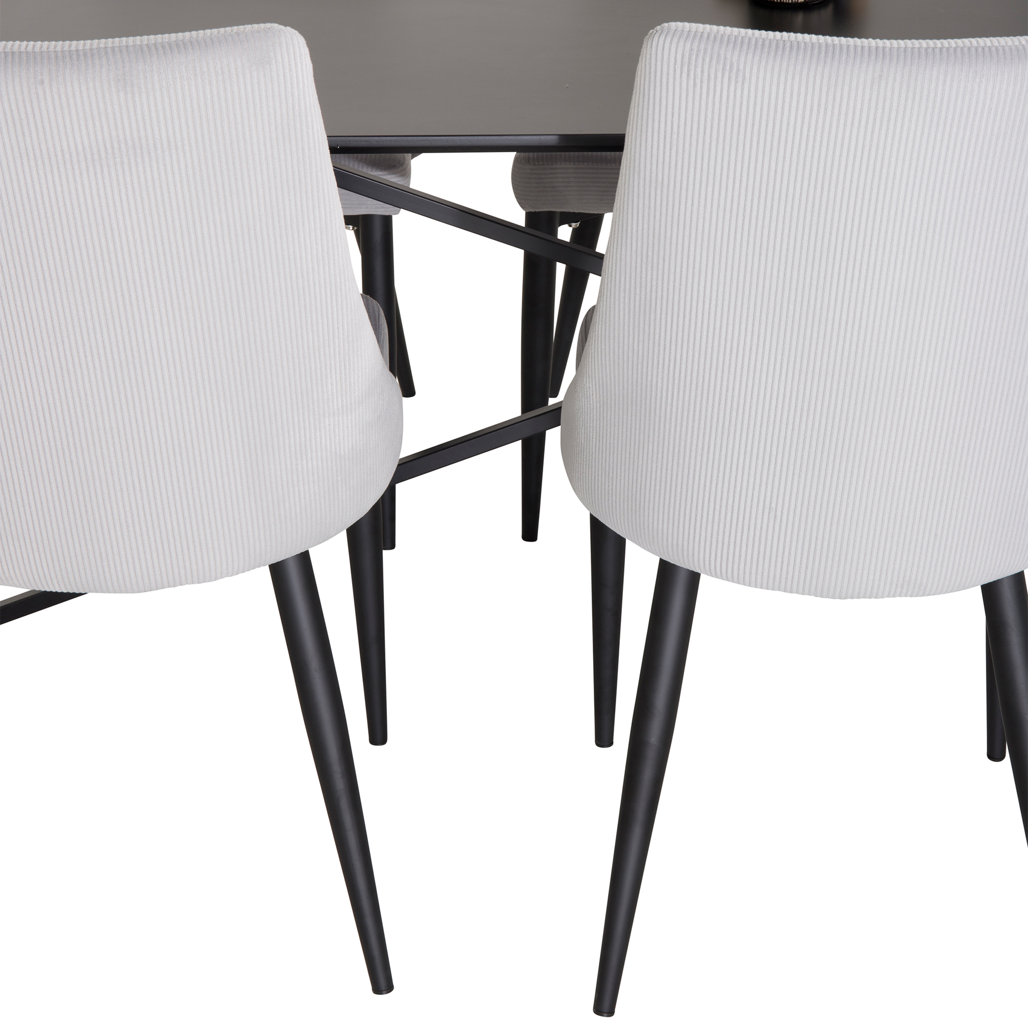 Matgrupp Venture Home Palaba med 6 Laura Stolar Svart