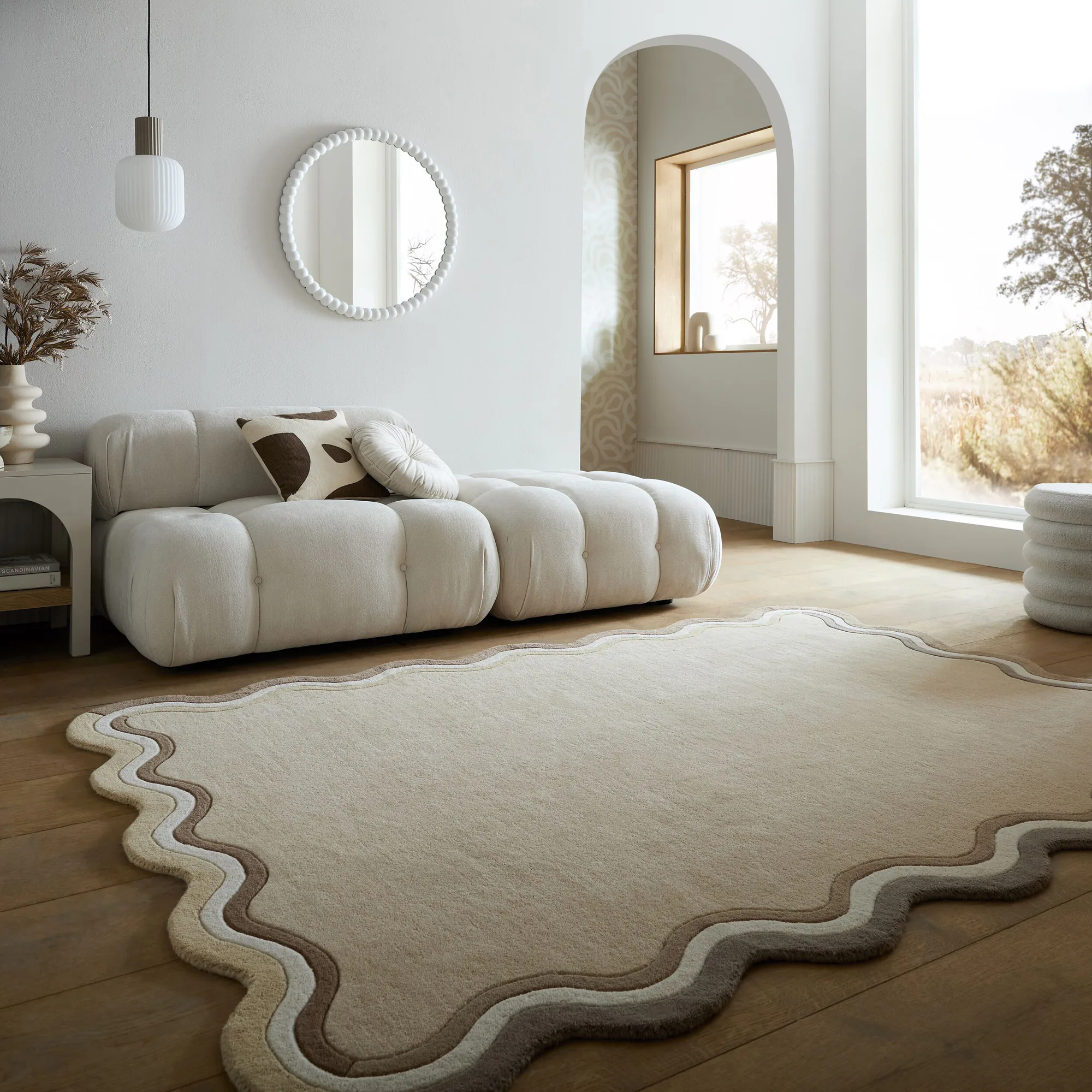 Rektangulär Matta Flair Rugs Leo Scallop Border