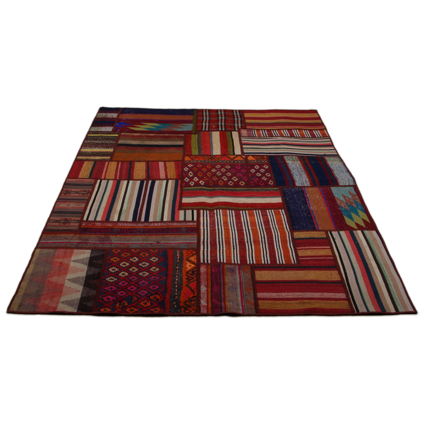 Persisk Patchworkmatta Arkiio 751162 Kelim Shiraz/Azerbajdzjan 154x205