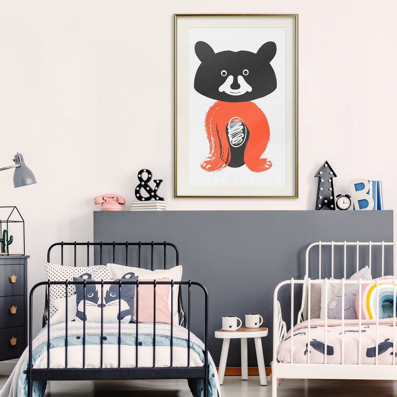 Affisch - Nice Mr. Raccoon [Poster] 20x30 Guld ram med passepartout, 20x30 cm